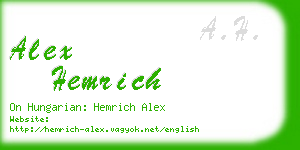 alex hemrich business card